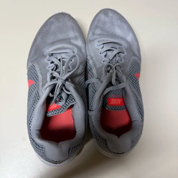 Nike Revolution Womens Running Shoes Orange Gray Size 8.5 - Picture 2 of 9